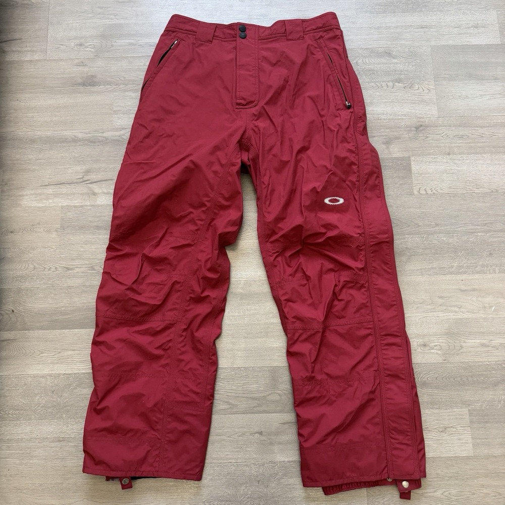 Vintage Oakley Software Snow Pants Mens XXL Red Y2K Ski Snowboard Full Zip